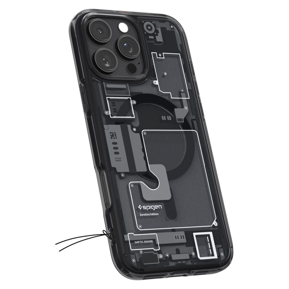 Husa MagSafe pentru Apple iPhone 16 Pro, Spigen, Ultra Hybrid Zero One, Neagra Mata ACS08135