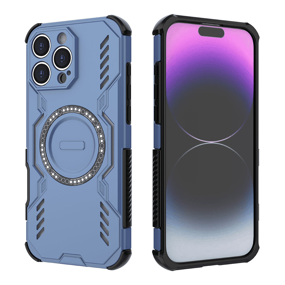 Husa MagSafe pentru Apple iPhone 16 Pro, Techsuit, ArmorMag, Albastra
