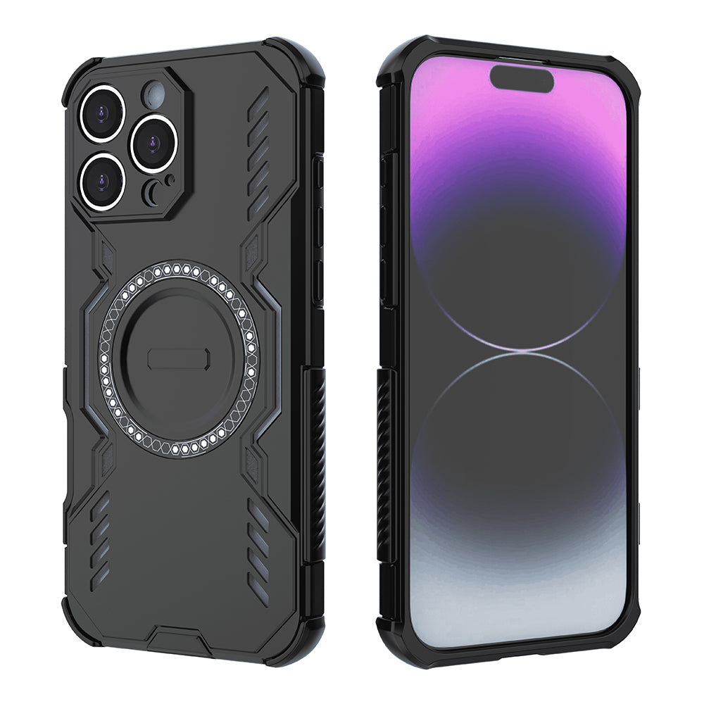 Husa MagSafe pentru Apple iPhone 16 Pro, Techsuit, ArmorMag, Neagra