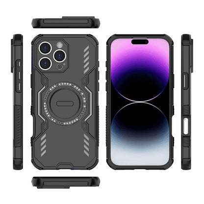 Husa MagSafe pentru Apple iPhone 16 Pro, Techsuit, ArmorMag, Neagra