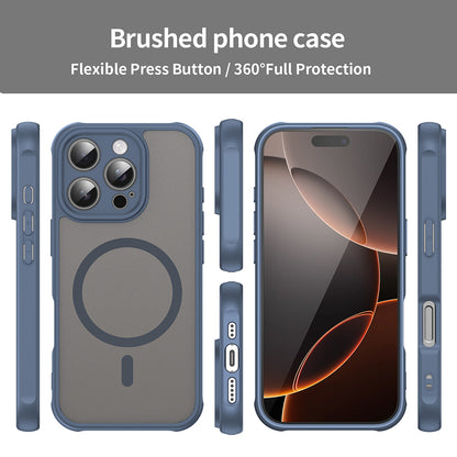 Husa MagSafe pentru Apple iPhone 16 Pro, Techsuit, HaloFrost II, Bleumarin