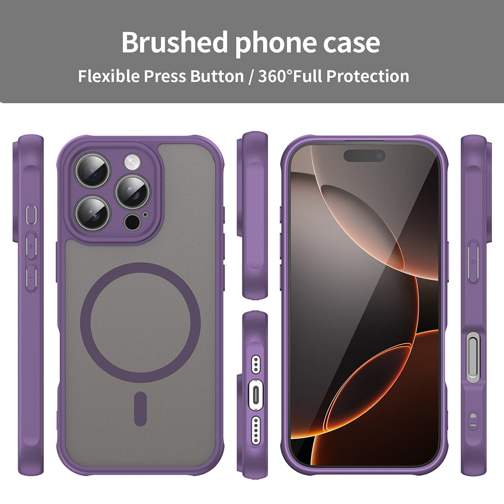 Husa MagSafe pentru Apple iPhone 16 Pro, Techsuit, HaloFrost II, Mov