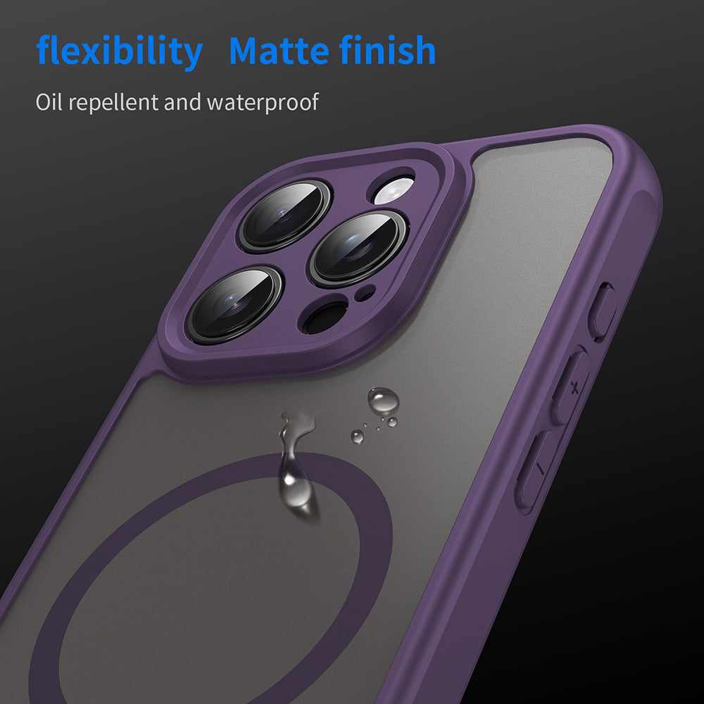 Husa MagSafe pentru Apple iPhone 16 Pro, Techsuit, HaloFrost II, Mov