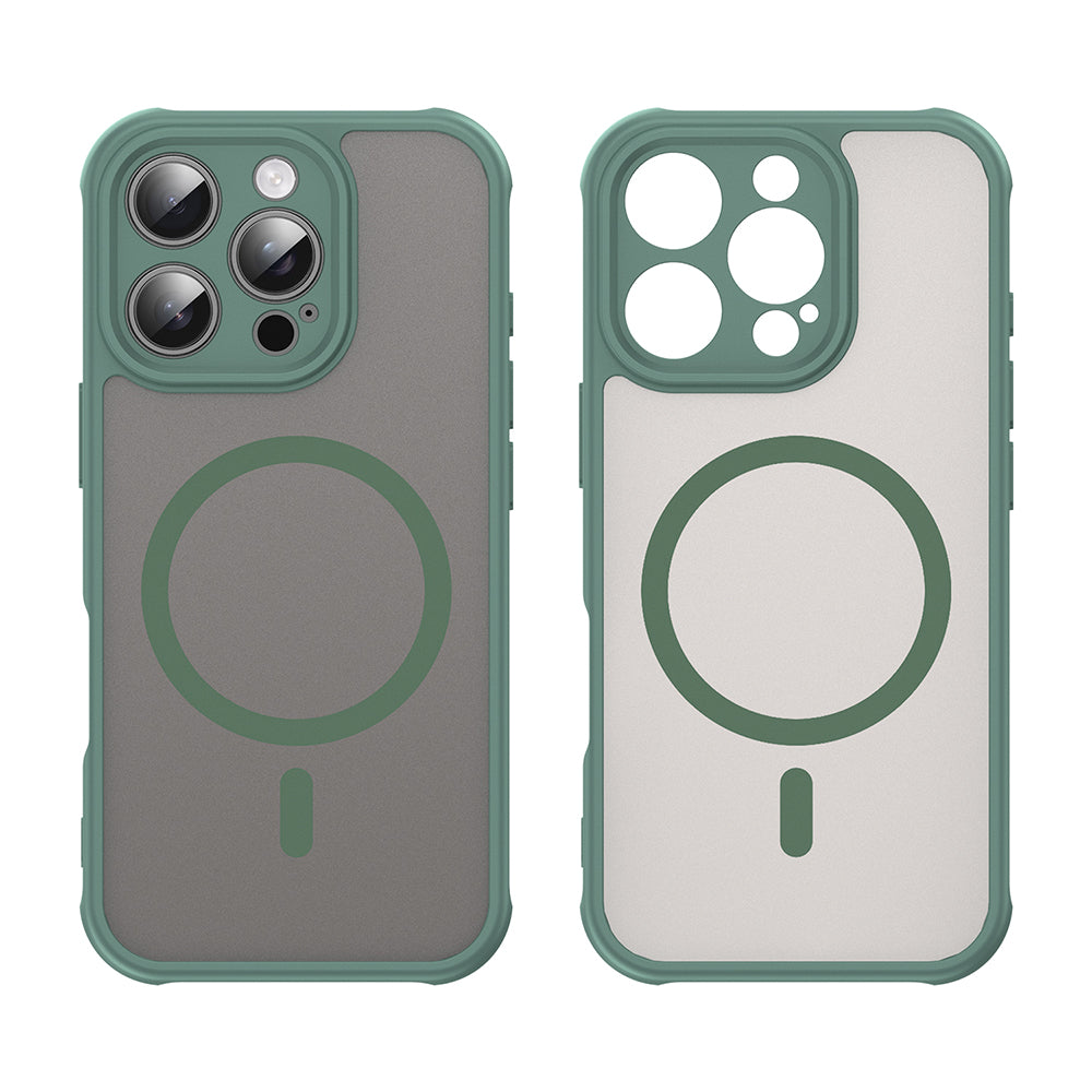 Husa MagSafe pentru Apple iPhone 16 Pro, Techsuit, HaloFrost II, Verde
