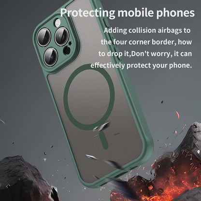 Husa MagSafe pentru Apple iPhone 16 Pro, Techsuit, HaloFrost II, Verde