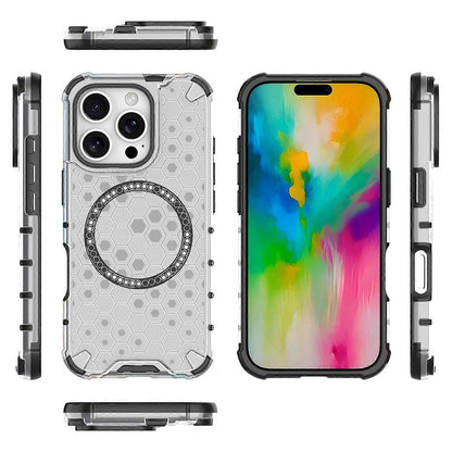 Husa MagSafe pentru Apple iPhone 16 Pro, Techsuit, HoneyComb Shield, Alba