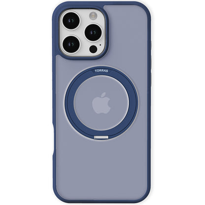Husa MagSafe pentru Apple iPhone 16 Pro, Torras, Ostand Pro, Bleumarin