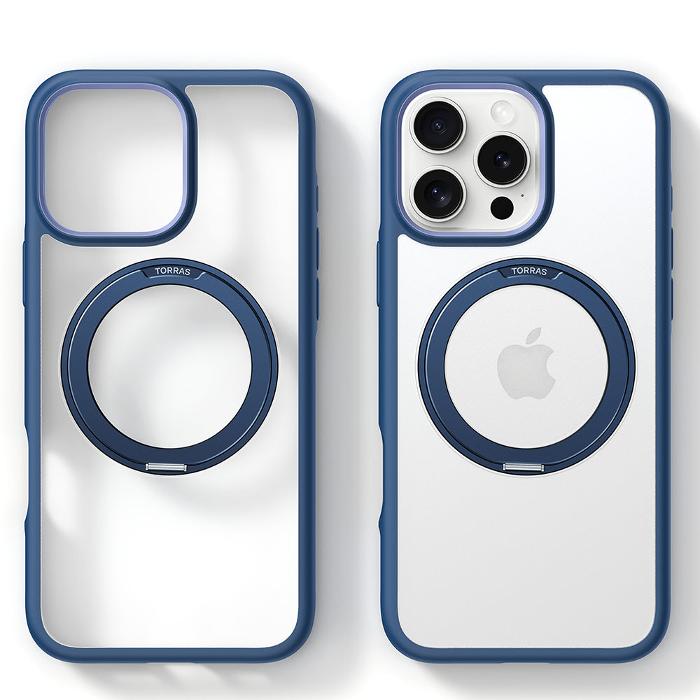 Husa MagSafe pentru Apple iPhone 16 Pro, Torras, Ostand R Fusion, Bleumarin