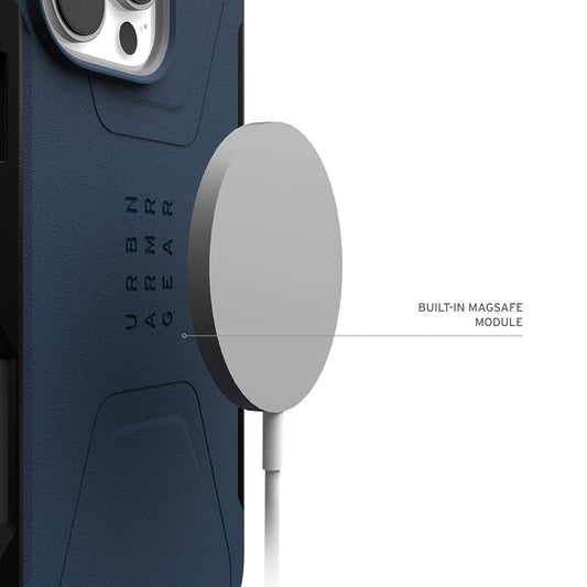 Husa MagSafe pentru Apple iPhone 16 Pro, Urban Armor Gear, Civilian, Bleumarin