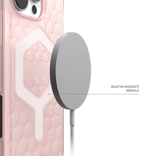 Husa MagSafe pentru Apple iPhone 16 Pro, Urban Armor Gear, Essential Armor, Roz