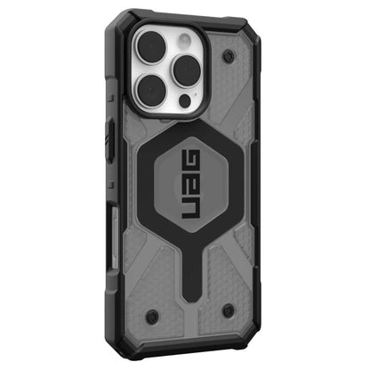 Husa MagSafe pentru Apple iPhone 16 Pro, Urban Armor Gear, Pathfinder Clear, Gri