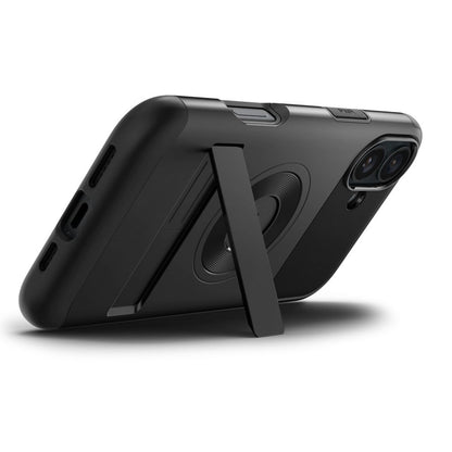 Husa MagSafe pentru Apple iPhone 16, Spigen, Slim Armor, Neagra