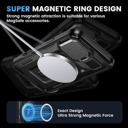 Husa MagSafe pentru Apple iPhone 16, Techsuit, CamVault, Neagra