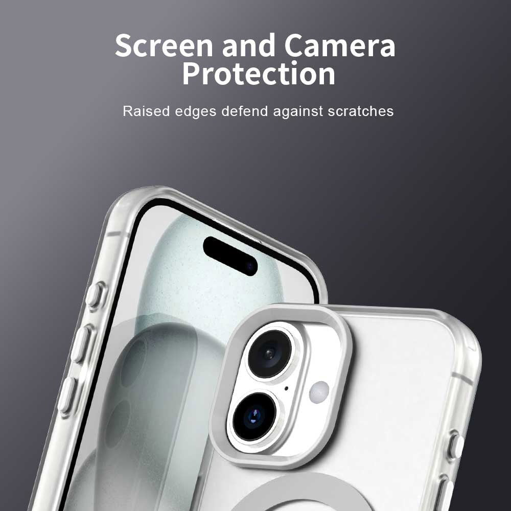 Husa MagSafe pentru Apple iPhone 16, Techsuit, CandyCase, Alba