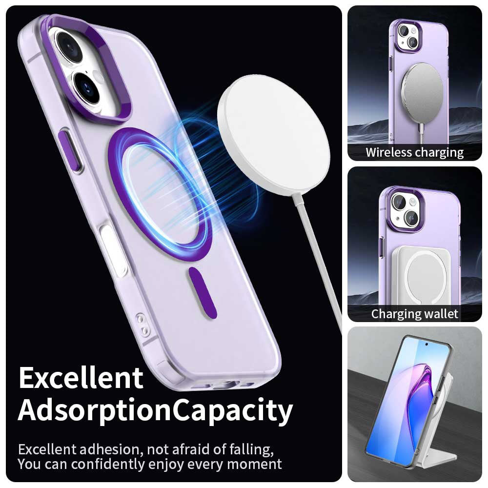 Husa MagSafe pentru Apple iPhone 16, Techsuit, CandyCase, Mov