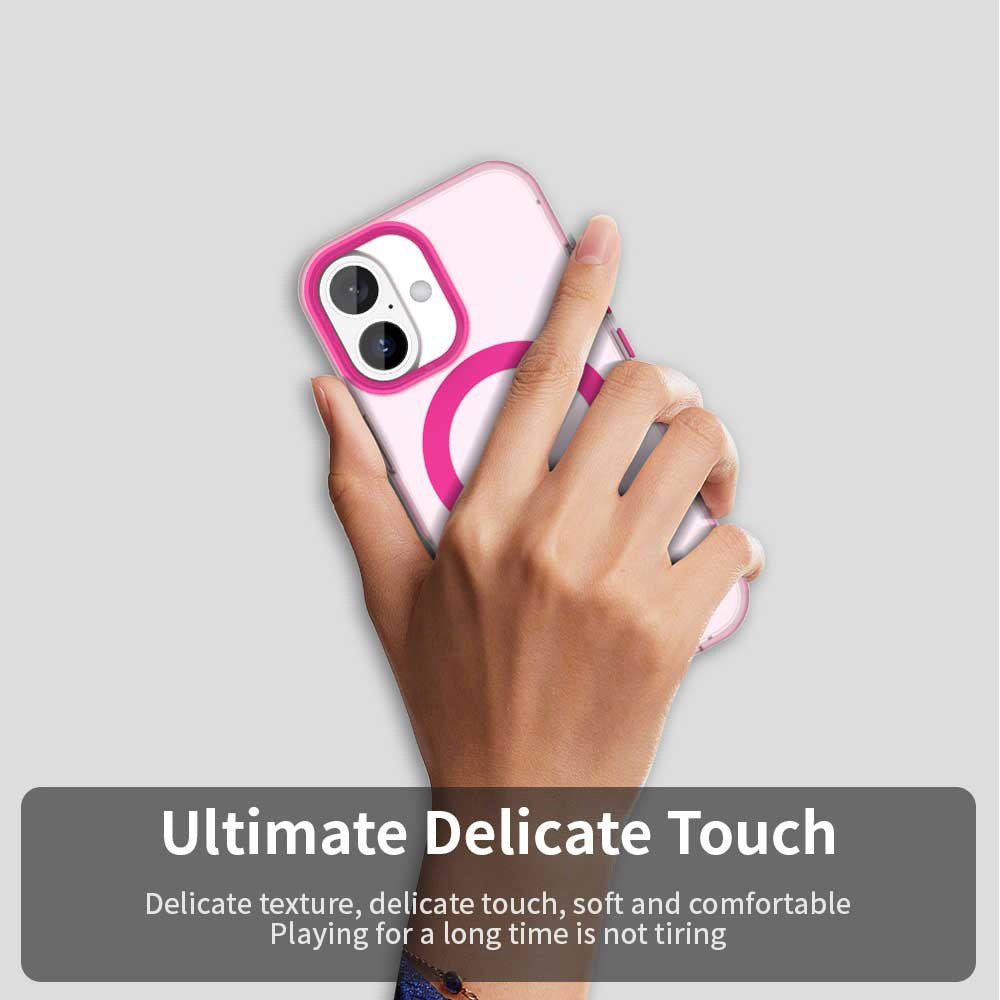Husa MagSafe pentru Apple iPhone 16, Techsuit, CandyCase, Roz