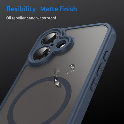 Husa MagSafe pentru Apple iPhone 16, Techsuit, HaloFrost II, Bleumarin