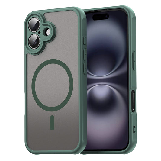 Husa MagSafe pentru Apple iPhone 16, Techsuit, HaloFrost II, Verde