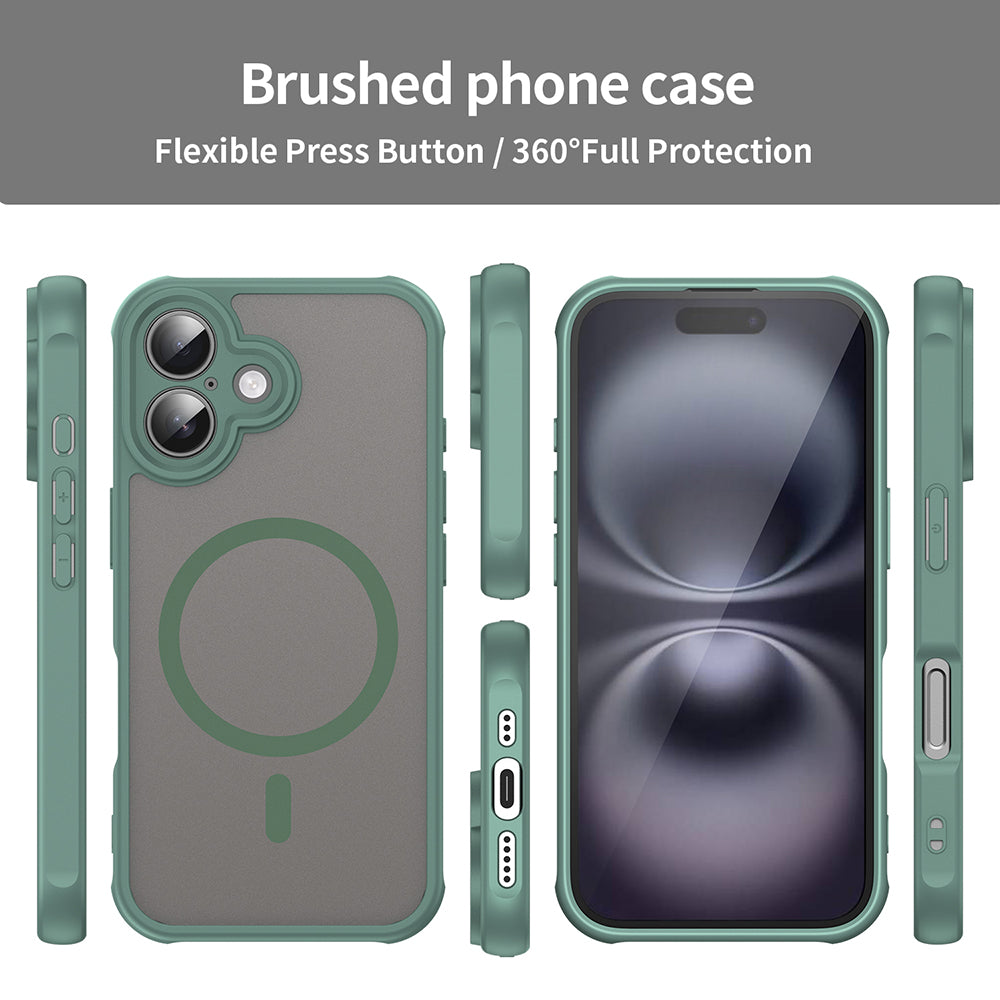 Husa MagSafe pentru Apple iPhone 16, Techsuit, HaloFrost II, Verde