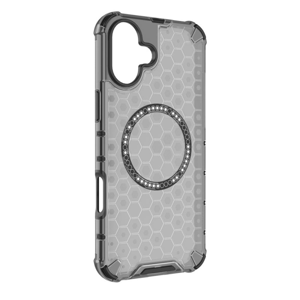 Husa MagSafe pentru Apple iPhone 16, Techsuit, HoneyComb Shield, Alba