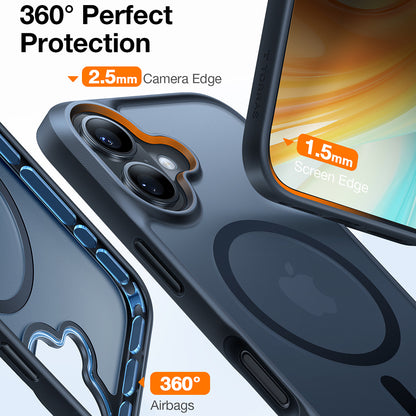 Husa MagSafe pentru Apple iPhone 16, Torras, Guardian, Neagra