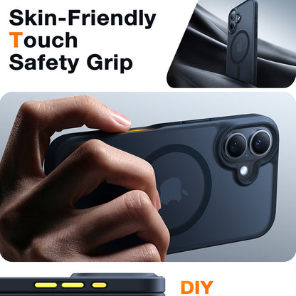 Husa MagSafe pentru Apple iPhone 16, Torras, Guardian, Neagra