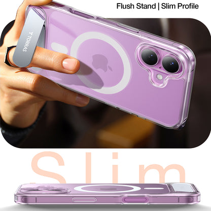 Husa MagSafe pentru Apple iPhone 16, Torras, Pstand, Transparenta