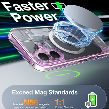 Husa MagSafe pentru Apple iPhone 16, Torras, Pstand, Transparenta