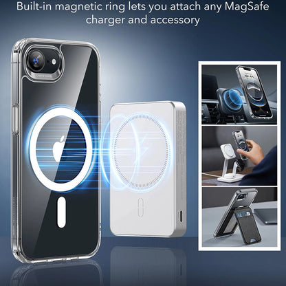 Husa MagSafe pentru Apple iPhone 17e / 16e, ESR, Classic Hybrid, Transparenta