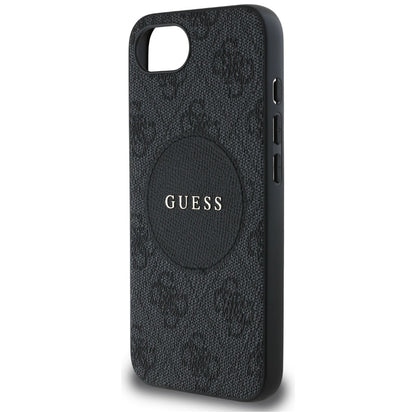 Husa MagSafe pentru Apple iPhone 16e, Guess, 4G Circle Classic Logo, Maro
