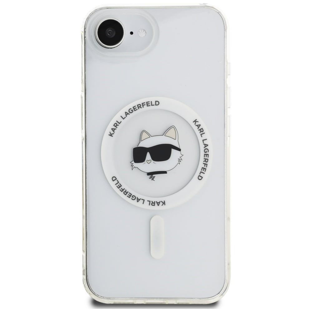 Husa MagSafe pentru Apple iPhone 16e, Karl Lagerfeld, IML Choupette's Head, Alba