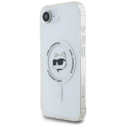 Husa MagSafe pentru Apple iPhone 16e, Karl Lagerfeld, IML Choupette's Head, Alba