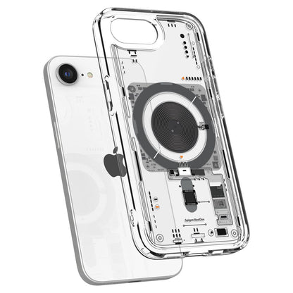 Husa MagSafe pentru Apple iPhone 17e / 16e, Spigen, Ultra Hybrid Neo One, Transparenta