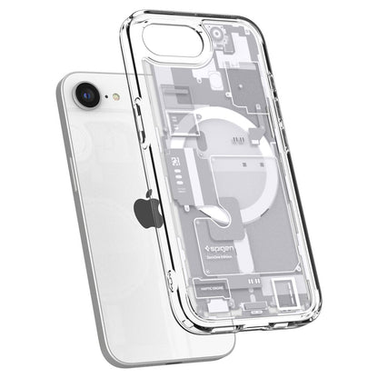 Husa MagSafe pentru Apple iPhone 17e / 16e, Spigen, Ultra Hybrid Zero One, Alba