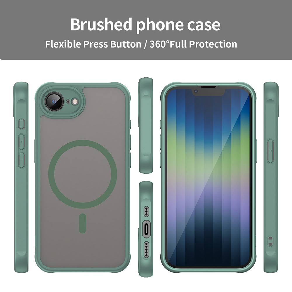 Husa MagSafe pentru Apple iPhone 17e / 16e, Techsuit, HaloFrost II, Verde