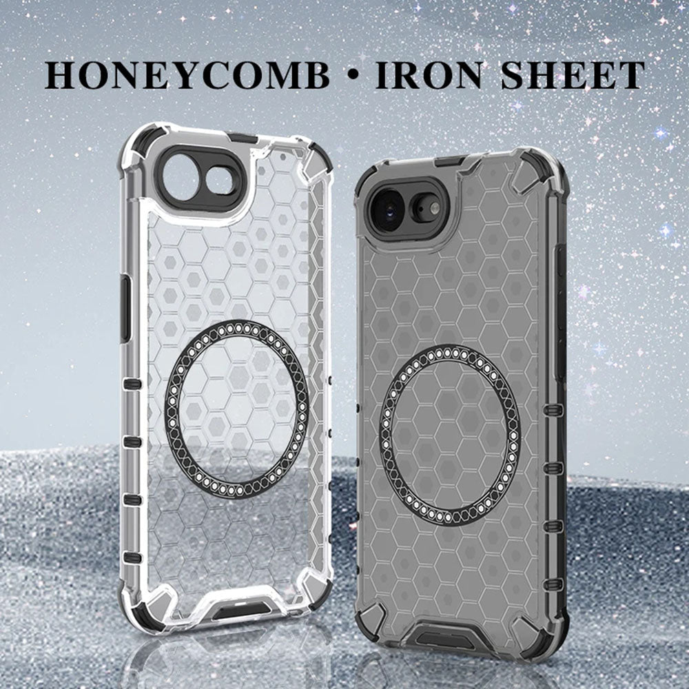 Husa MagSafe pentru Apple iPhone 17e / 16e, Techsuit, HoneyComb Shield, Alba