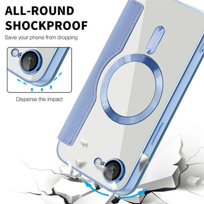 Husa MagSafe pentru Apple iPhone 17e / 16e, Techsuit, SmartMag Book, Bleu