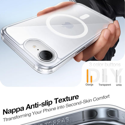 Husa MagSafe pentru Apple iPhone 17e / 16e, Torras, Guardian, Transparenta
