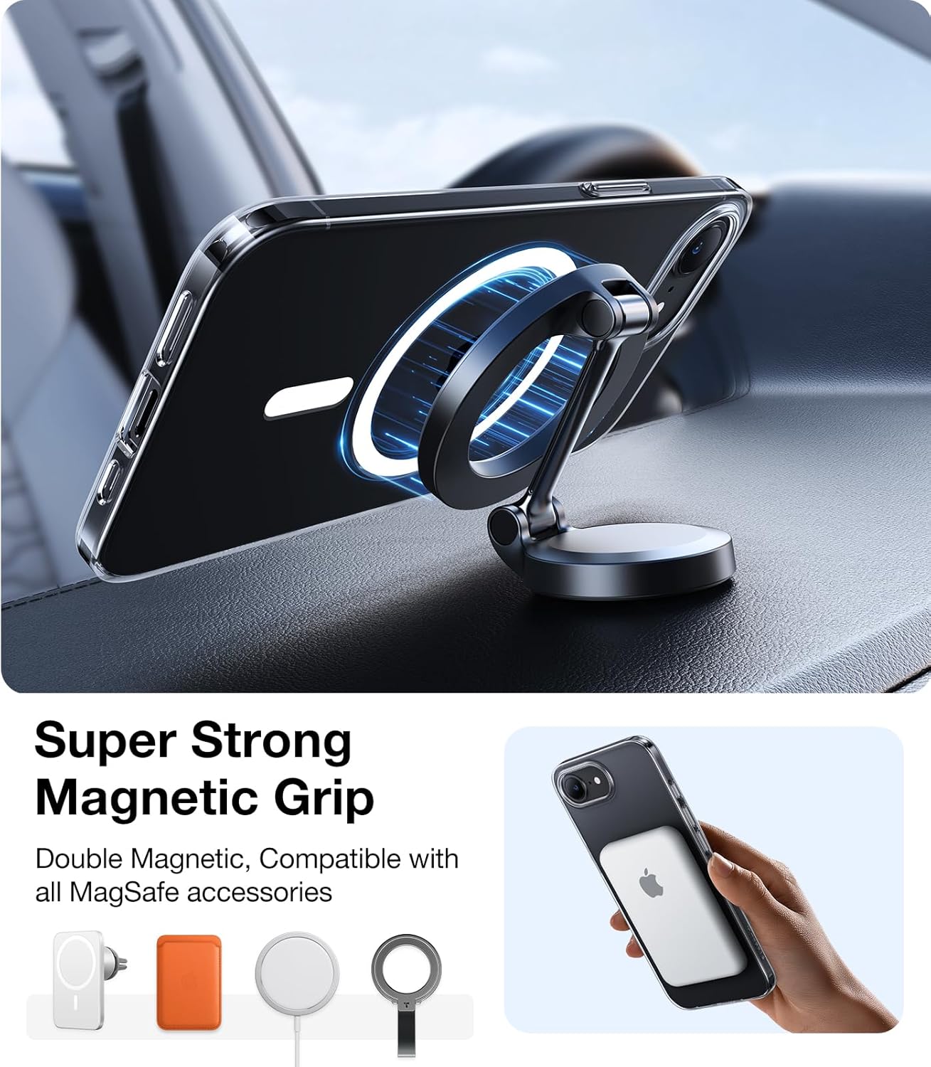 Husa MagSafe pentru Apple iPhone 17e / 16e, Torras, OriginFit, Transparenta