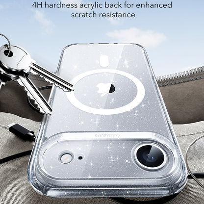 Husa MagSafe pentru Apple iPhone 17 Air, ESR, Classic Hybrid Shimmer, Transparenta