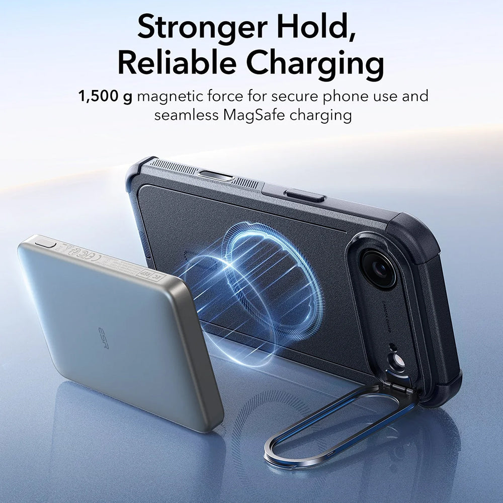 Husa MagSafe pentru Apple iPhone 17 Air, ESR, Cyber Armor Kickstand, Neagra