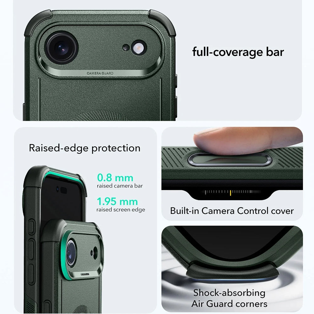 Husa MagSafe pentru Apple iPhone 17 Air, ESR, Cyber, Verde