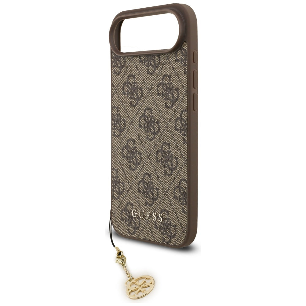 Husa MagSafe pentru Apple iPhone 17 Air, Guess, 4G Charm Cradle, Maro