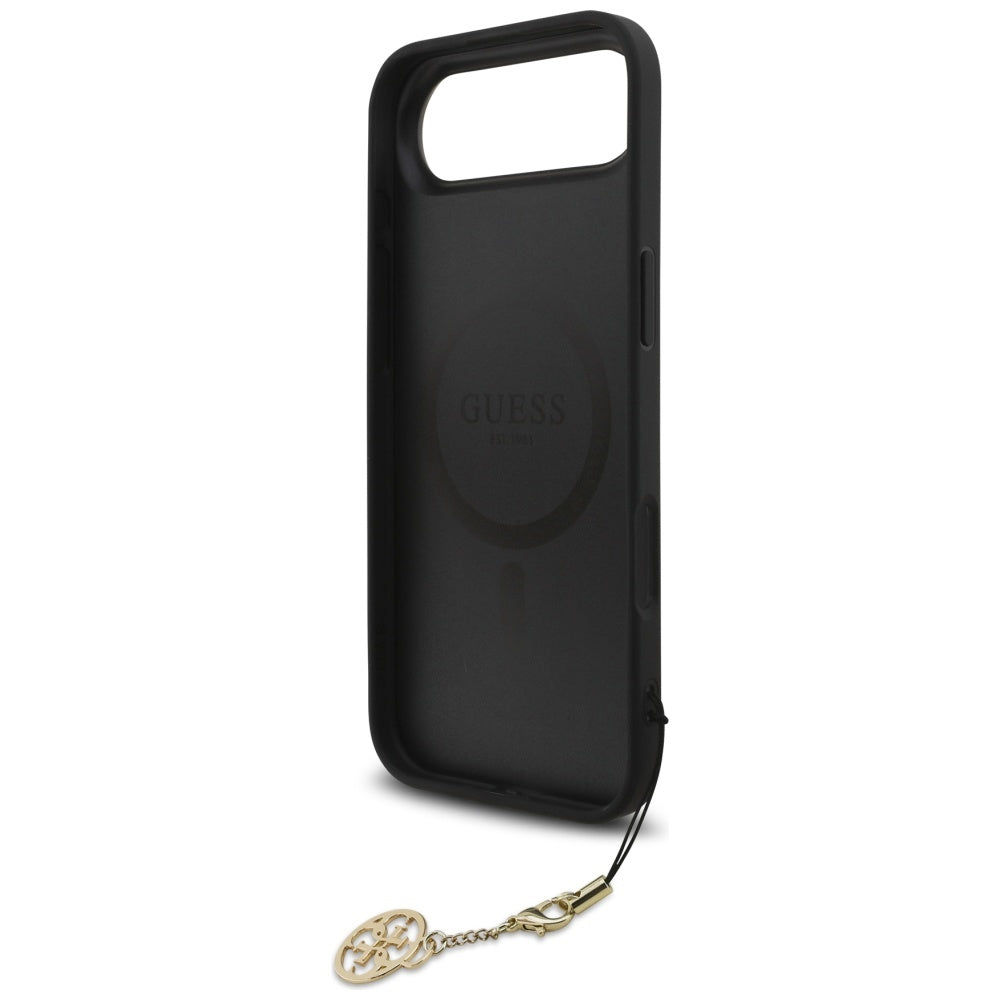 Husa MagSafe pentru Apple iPhone 17 Air, Guess, 4G Charm Cradle, Neagra