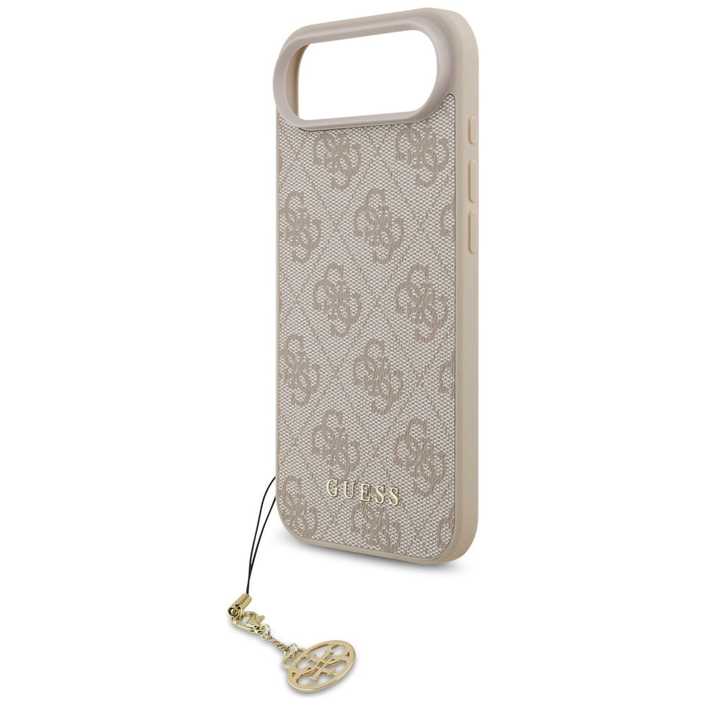Husa MagSafe pentru Apple iPhone 17 Air, Guess, 4G Charm Cradle, Roz