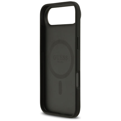 Husa MagSafe pentru Apple iPhone 17 Air, Guess, 4G Circle Classic Logo, Neagra