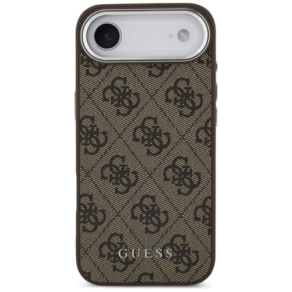Husa MagSafe pentru Apple iPhone 17 Air, Guess, 4G Classic Logo, Maro