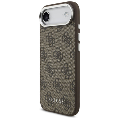 Husa MagSafe pentru Apple iPhone 17 Air, Guess, 4G Classic Logo, Maro