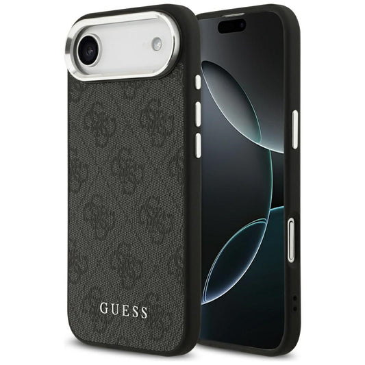 Husa MagSafe pentru Apple iPhone 17 Air, Guess, 4G Classic Logo, Neagra