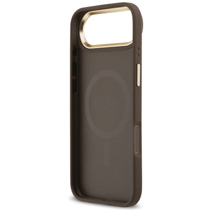 Husa MagSafe pentru Apple iPhone 17 Air, Guess, 4G Classic, Maro